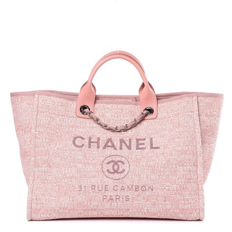 pink chanel deauville|Chanel canvas tote deauville.